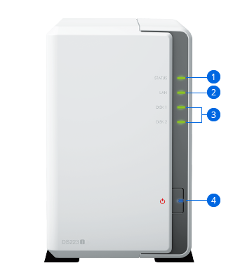 product DS223j front view photo